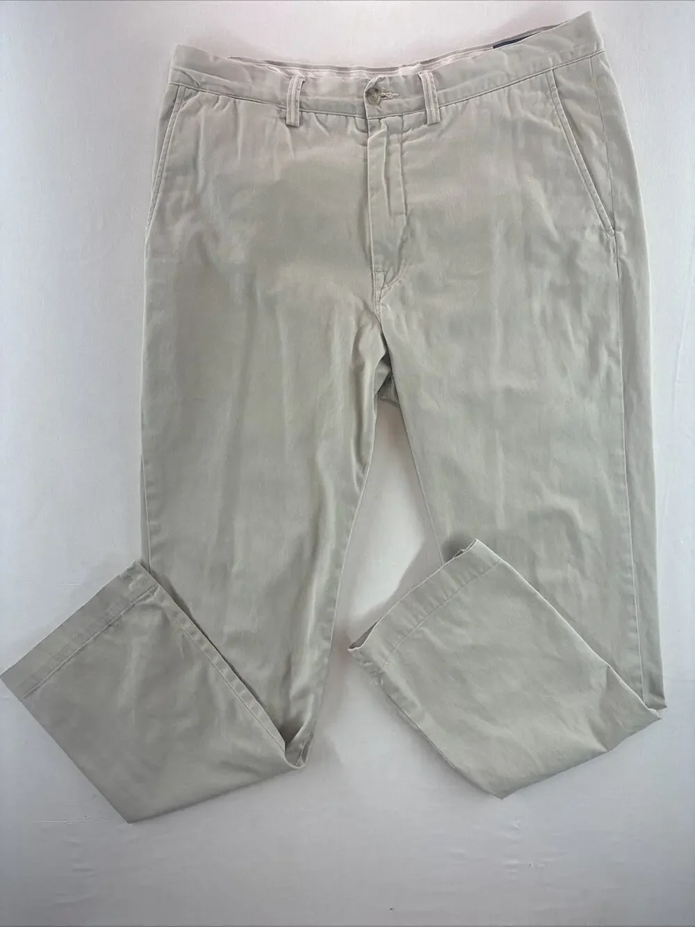 Polo Ralph Lauren Mens Classic Fit FTan Straight Leg 34x34 Khakis Chino Preppy